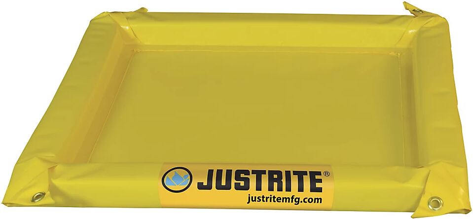 Justrite Cubeta colectora universal y flexible, altura exterior 51 mm, volumen de recogida 511 l