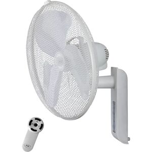 kaiserkraft Ventilador de pared, con mando a distancia, gris luminoso mate