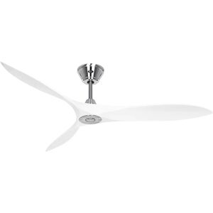 kaiserkraft Ventilador de techo ECO AIRSCREW, Ø del aspa 1520 mm, blanco mate / cromo