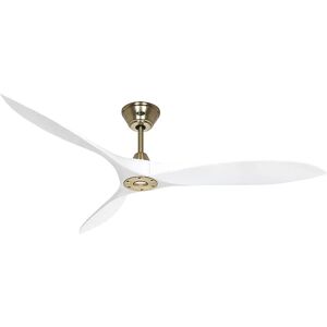 kaiserkraft Ventilador de techo ECO AIRSCREW, Ø del aspa 1520 mm, blanco mate / latón