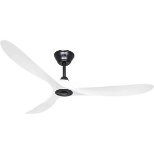 kaiserkraft Ventilador de techo ECO GENUINO, Ø del aspa 1520 mm, blanco mate / negro mate