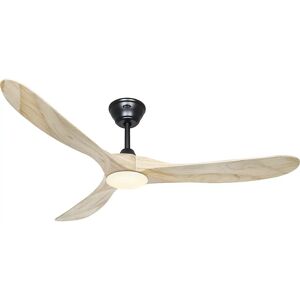 kaiserkraft Ventilador de techo ECO GENUINO-L, Ø del aspa 1520 mm, natural / negro mate