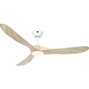 kaiserkraft Ventilador de techo ECO GENUINO-L, Ø del aspa 1520 mm, natural / blanco mate