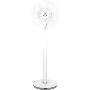 kaiserkraft Ventilador de pie Airos Eco, con 12 niveles giratorios, con mando a distancia, blanco