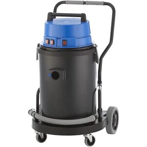 eurokraft pro Aspiradora industrial en húmedo y en seco, recipiente de plástico de 62 l, 3600 W, con manguera de descarga