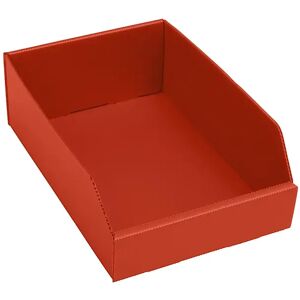 kaiserkraft Caja de plástico para estanterías, plegable, LxAxH 300x200x100 mm, rojo, UE 25 unidades