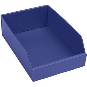 kaiserkraft Caja de plástico para estanterías, plegable, LxAxH 300x200x100 mm, azul, UE 25 unidades