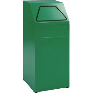 kaiserkraft Recipiente de reciclaje, capacidad 65 l, A x H x P 400 x 960 x 380 mm, chapa de acero, verde RAL 6024