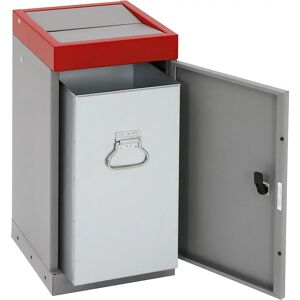 kaiserkraft Recipiente con puerta batiente para separar materiales, suelto, capacidad 30 l, tapa de color rojo