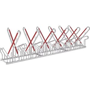 kaiserkraft Aparcadero para apoyar bicicletas, modelo 2500 XBF, por ambos lados, 2 x 6 plazas