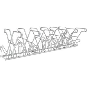 kaiserkraft Aparcadero para apoyar bicicletas, modelo 2600 XBF, por ambos lados, 2 x 6 plazas