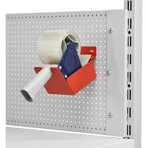 kaiserkraft Soporte para portarrollos de cinta de embalar, para pared trasera de chapa perforada o para montar en la pared, para anchura de cinta de hasta 75 mm