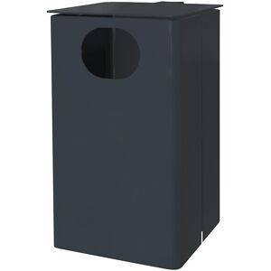 kaiserkraft Recipiente de residuos para exteriores, capacidad 35 l, H x A x P 537 x 325 x 388 mm, gris antracita, a partir de 3 unid.