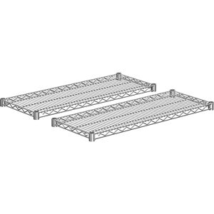 kaiserkraft Balda para estantería de malla de alambre de acero, cromada, carga por balda 150 kg, anchura 910 mm, profundidad 360 mm, UE 2 unid.