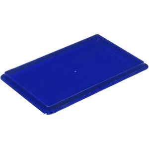 kaiserkraft Tapa para recipiente RL-KLT, de PP azul, L x A x H 297 x 198 x 27 mm