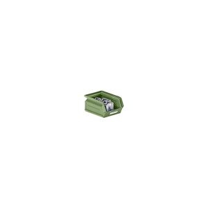kaiserkraft Caja visualizable de chapa de acero, L x A x H 165 x 103 x 75 mm, verde reseda