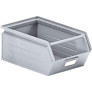 kaiserkraft Caja visualizable de chapa de acero, L x A x H 350 x 210 x 145 mm, con barra portante, galvanizado