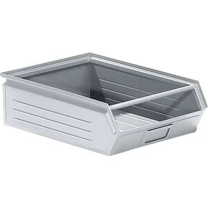 kaiserkraft Caja visualizable de chapa de acero, L x A x H 504 x 310 x 145 mm, con barra portante, galvanizado