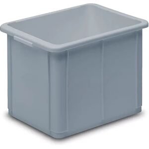 kaiserkraft Recipiente apilable de polipropileno, capacidad 30 l, L x A x H exteriores 400 x 300 x 339 mm, gris, a partir de 10 unidades