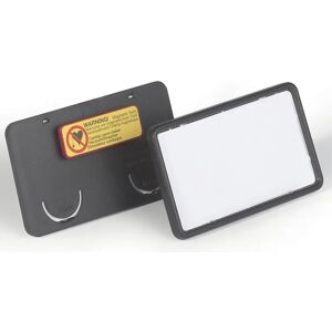 DURABLE CLIP CARD con imán, H x A 40 x 75 mm, negro, UE 25 unid.