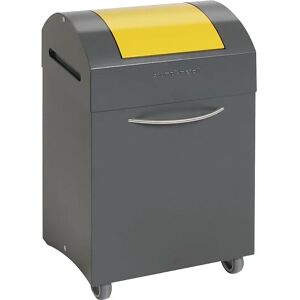 kaiserkraft Recipiente para separar materiales, con extinción de llamas, capacidad 45 l, A x H x P 380 x 650 x 320 mm, abertura de introducción amarillo señal