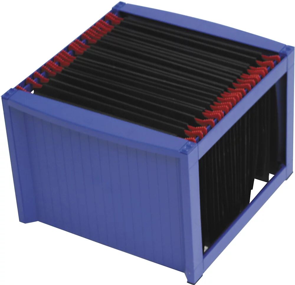 helit Armazón para archivadores colgantes, A x P x H 360 x 380 x 272 mm, UE 4 unid., azul