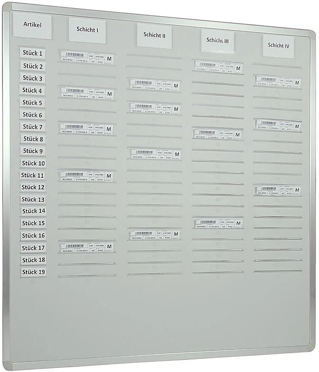 EICHNER Panel de planificación Orga-Easy, altura 900 mm, para DIN A5 vertical, anchura 915 mm, de cuatro hileras