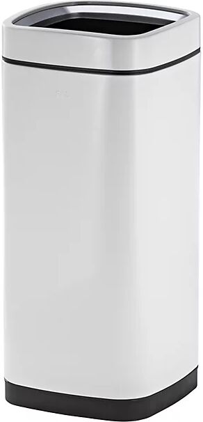 EKO Papelera con recipiente interior, capacidad 35 l, en blanco