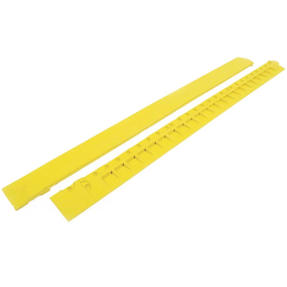 COBA Borde de acceso, amarillo, de goma de nitrilo, longitud 900 mm, con huecos