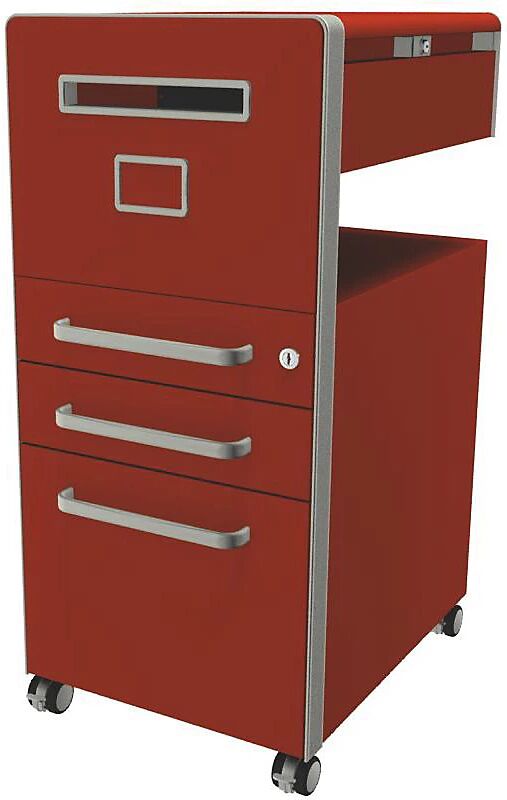 BISLEY Mueble auxiliar Bite™, con 1 panel rotulable, apertura a la izquierda, con 2 cajones universales y 1 cajón para archivadores colgantes, sevilla