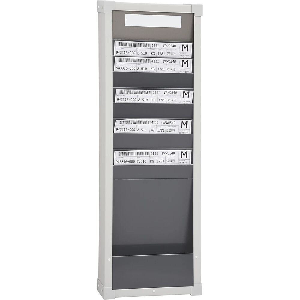 EICHNER Panel modular clasificador para documentos, 10 compartimentos, altura 750 mm, con 1 hilera