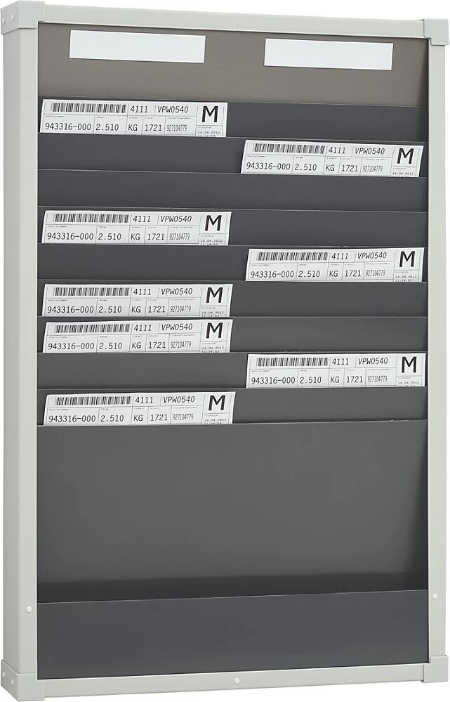 EICHNER Panel modular clasificador para documentos, 10 compartimentos, altura 750 mm, con 2 hileras