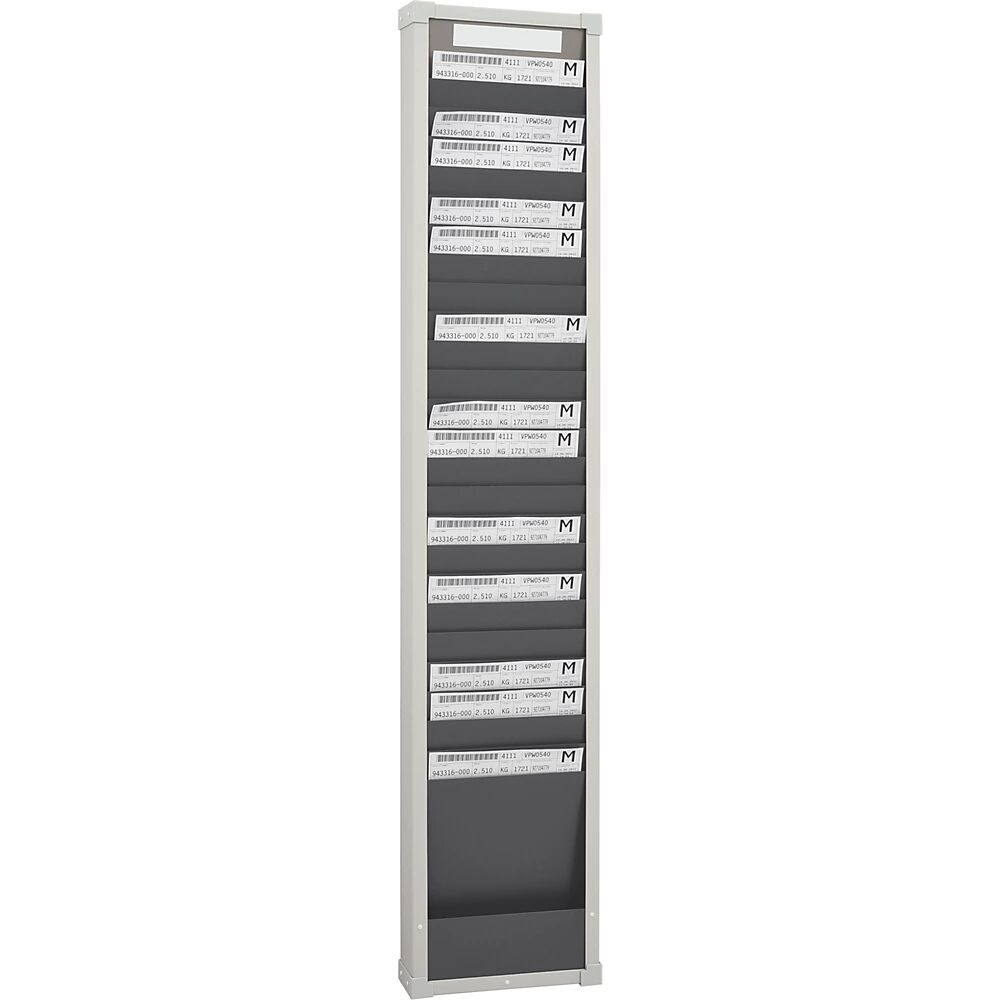 EICHNER Panel modular clasificador para documentos, 25 compartimentos, altura 1350 mm, con 1 hilera