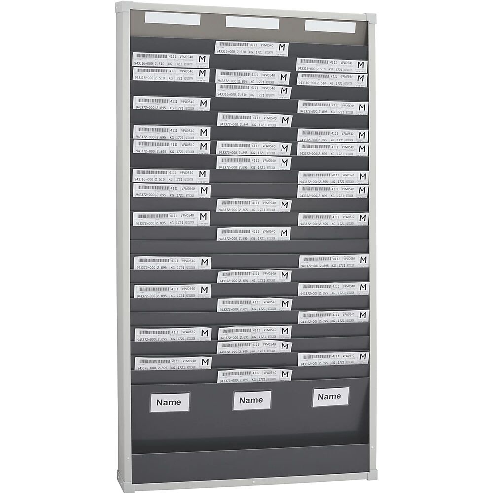 EICHNER Panel modular clasificador para documentos, 25 compartimentos, altura 1350 mm, con 3 hileras