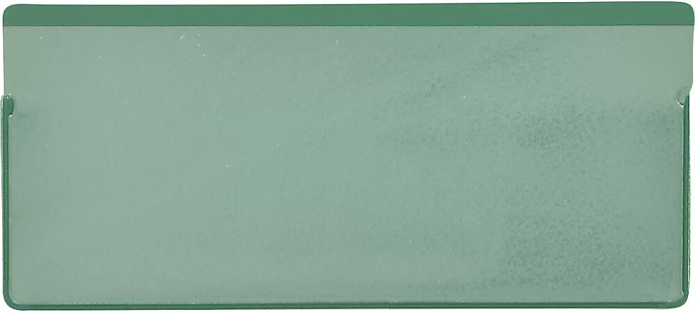 kaiserkraft Fundas para etiquetas, UE 50 unid., con tiras magnéticas, A x H 110 x 50 mm, verde