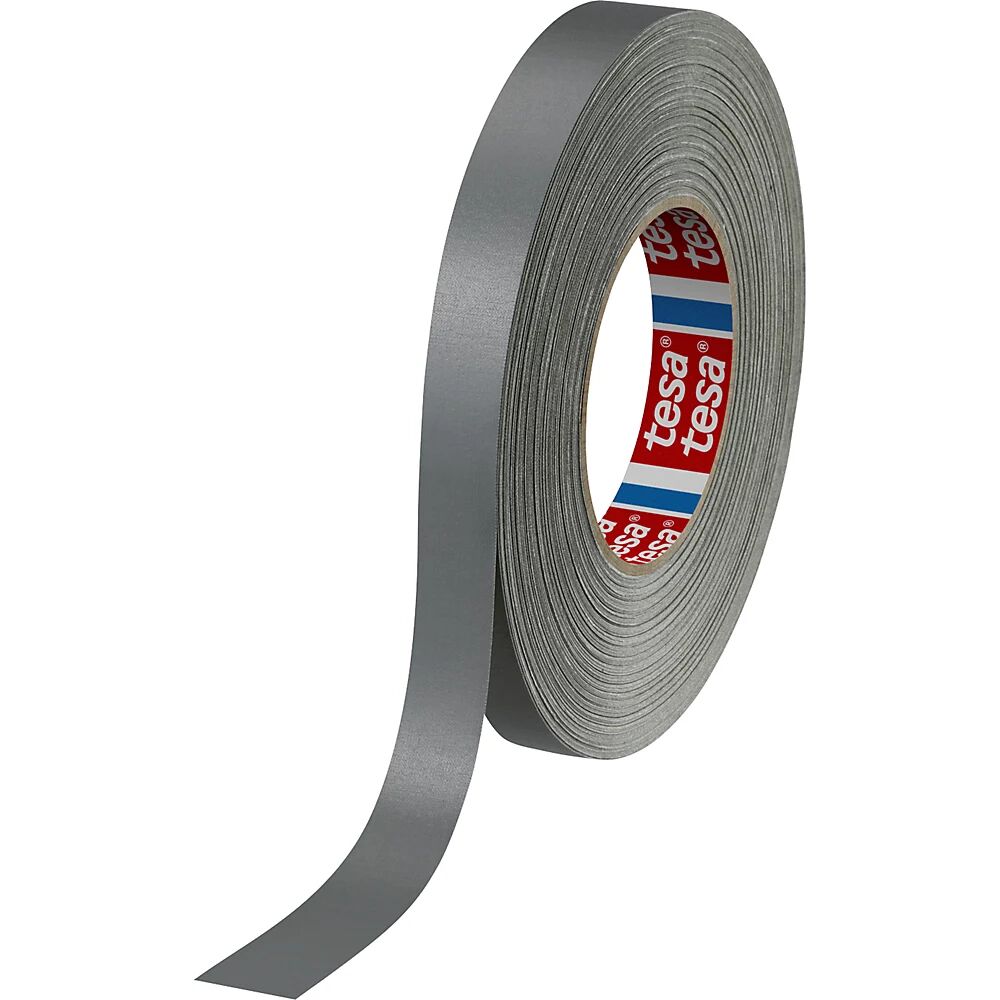 tesa Cinta de tejido, band® 4651 Premium, UE 48 rollos, plata, anchura de cinta 19 mm