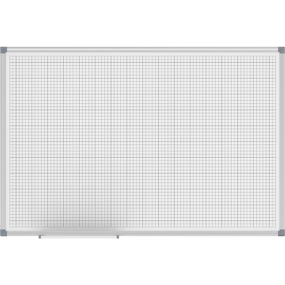 MAUL Tablero reticulado standard, blanco, retícula de 10 x 10 / 50 x 50 mm, A x H 900 x 600 mm