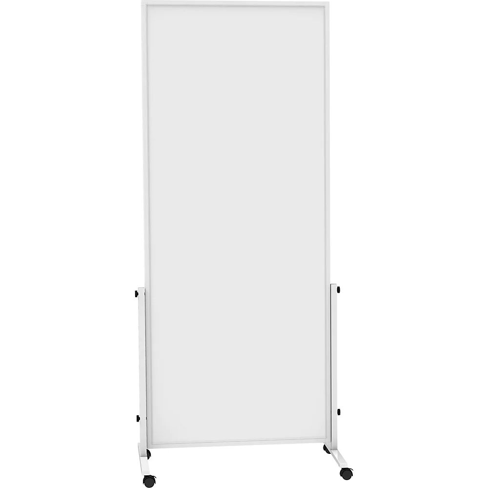 MAUL Panel rotulable ®solid easy2move, móvil, H x P 1965 x 640 mm, en blanco, H x A del panel 1800 x 750 mm