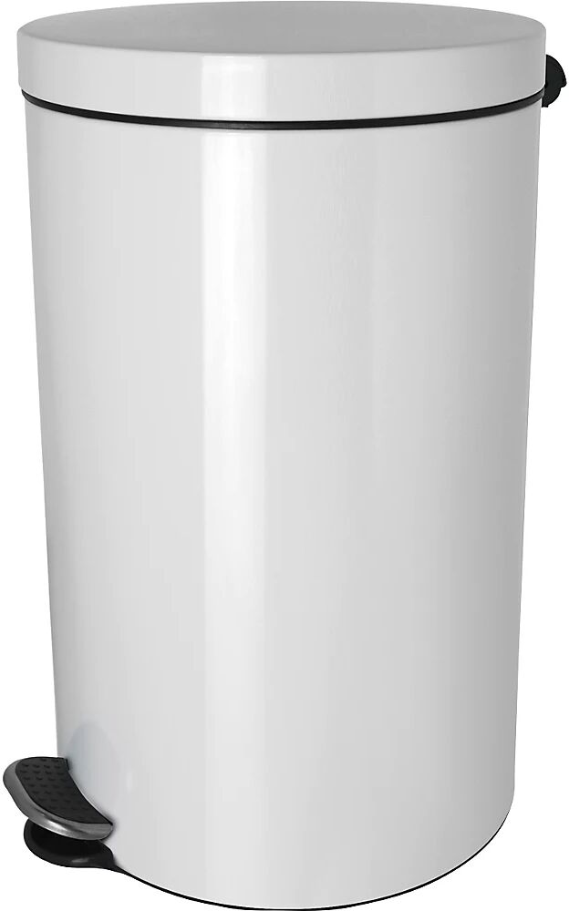 helit Colector de residuos con pedal, con iones de plata, capacidad 20 l, H x Ø 450 x 300 mm, blanco