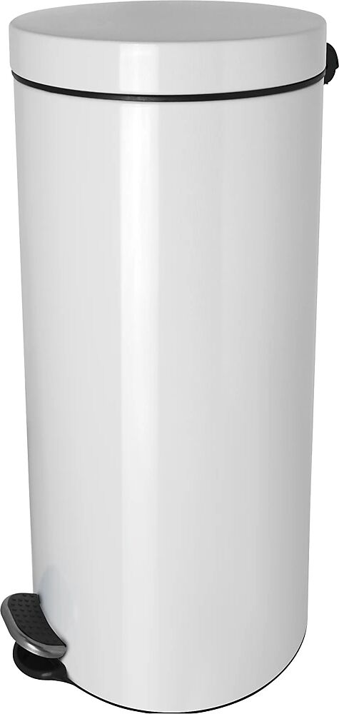 helit Colector de residuos con pedal, con iones de plata, capacidad 30 l, H x Ø 650 x 300 mm, blanco