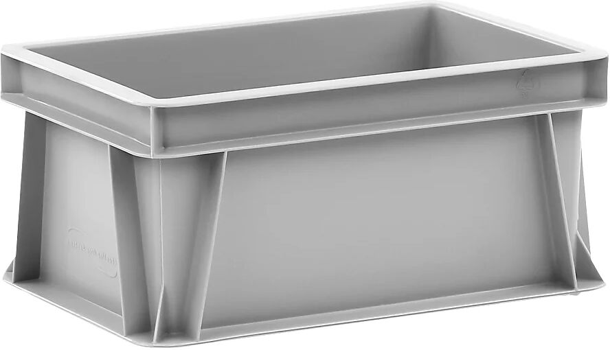 kaiserkraft Euro-recipiente apilable, capacidad 6 l, L x A x H 300 x 200 x 145 mm, PP, gris