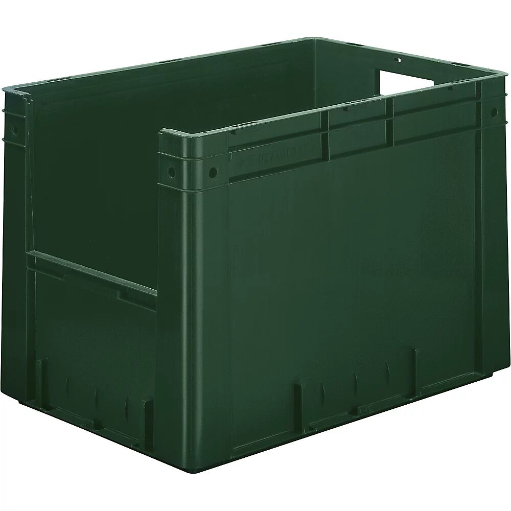 kaiserkraft Recipiente apilable euronorma, capacidad 80 l, L x A x H 600 x 400 x 420 mm, UE 2 unid., verde