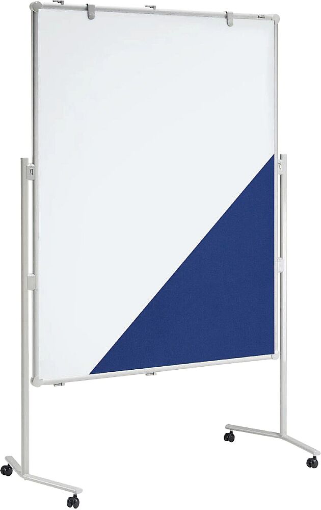 MAUL Panel para conferencias pro, tela azul / panel rotulable, A x H 1200 x 1500 mm