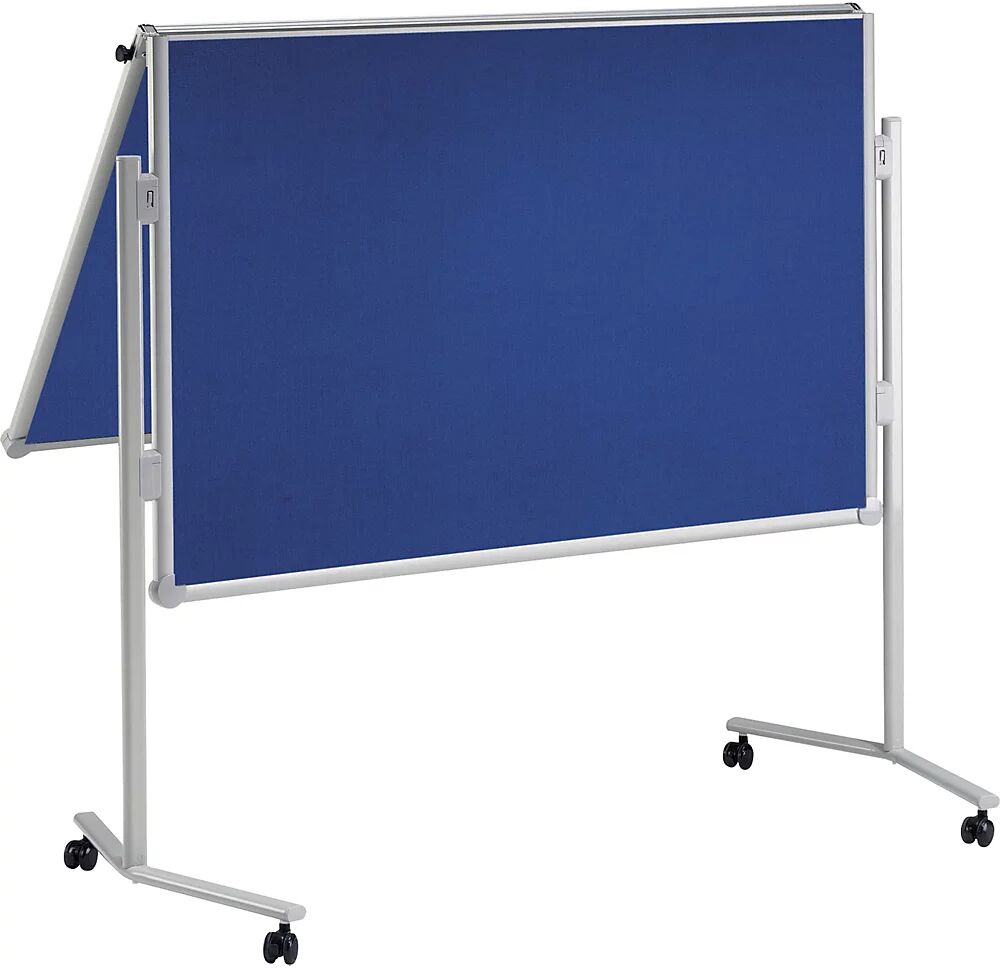 MAUL Panel para conferencias pro, plegable, superficie textil, azul, A x H 1200 x 1500 mm