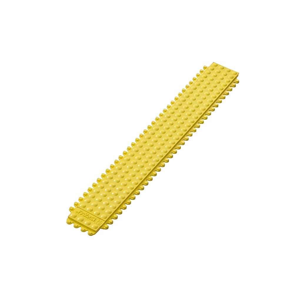 NOTRAX Listón de unión, amarillo, L x A x H 910 x 100 x 13 mm, listón de unión amarillo, superficie con botones