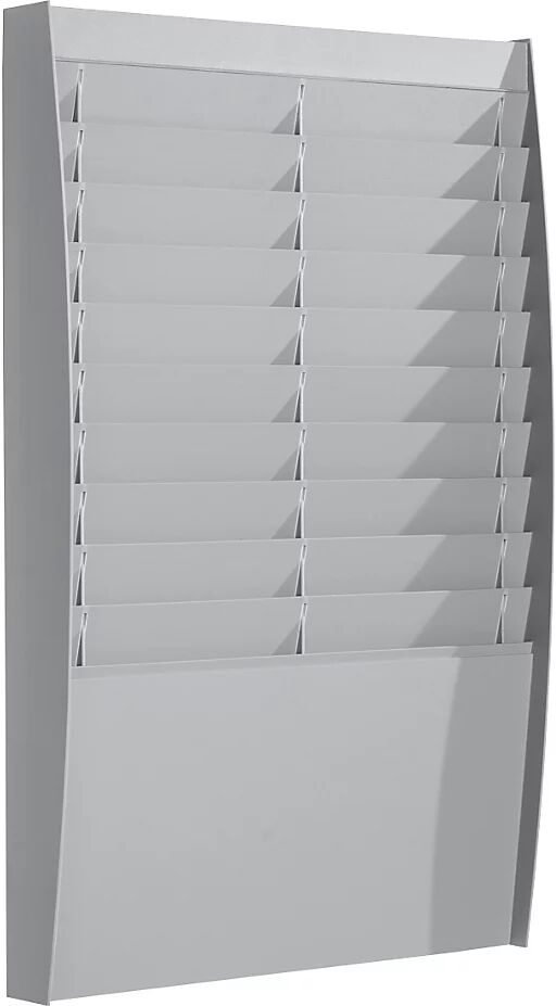 kaiserkraft Panel clasificador, 2 x 10 compartimientos, H x A x P 865 x 544 x 106 mm, gris luminoso