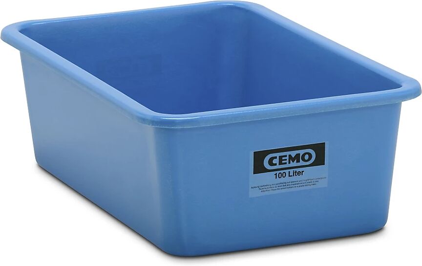 CEMO Recipiente grande de PFV, capacidad 100 l, L x A x H 872 x 571 x 284 mm, azul