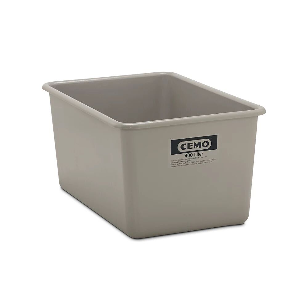 CEMO Recipiente grande de PFV, capacidad 400 l, L x A x H 1190 x 790 x 585 mm, gris