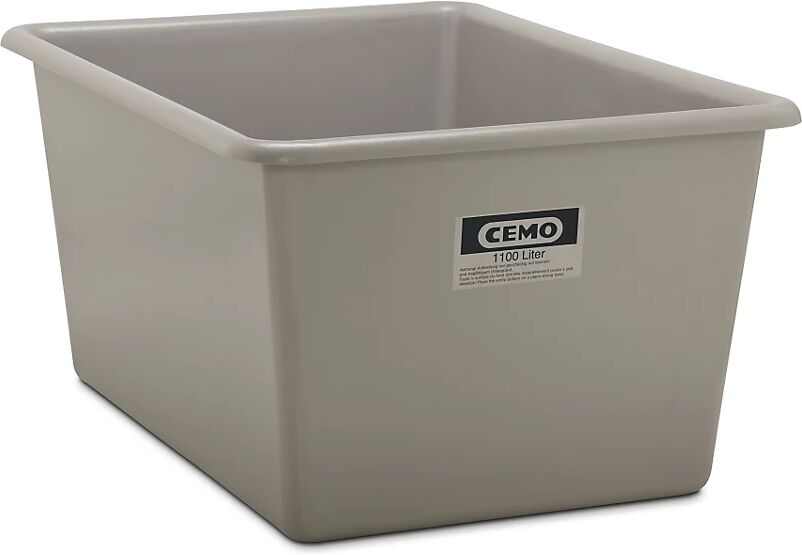 CEMO Recipiente grande de PFV, capacidad 1100 l, L x A x H 1620 x 1190 x 800 mm, gris