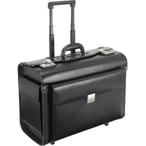 kaiserkraft Trolley para pilotos, compartimento principal, compartimento para portátil acolchado, negro